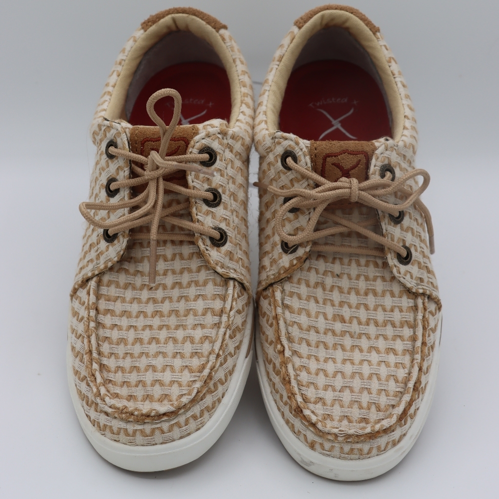 Twisted X Women's Casual Hooey Loper Shoes Sand Shell Tweed Size 6